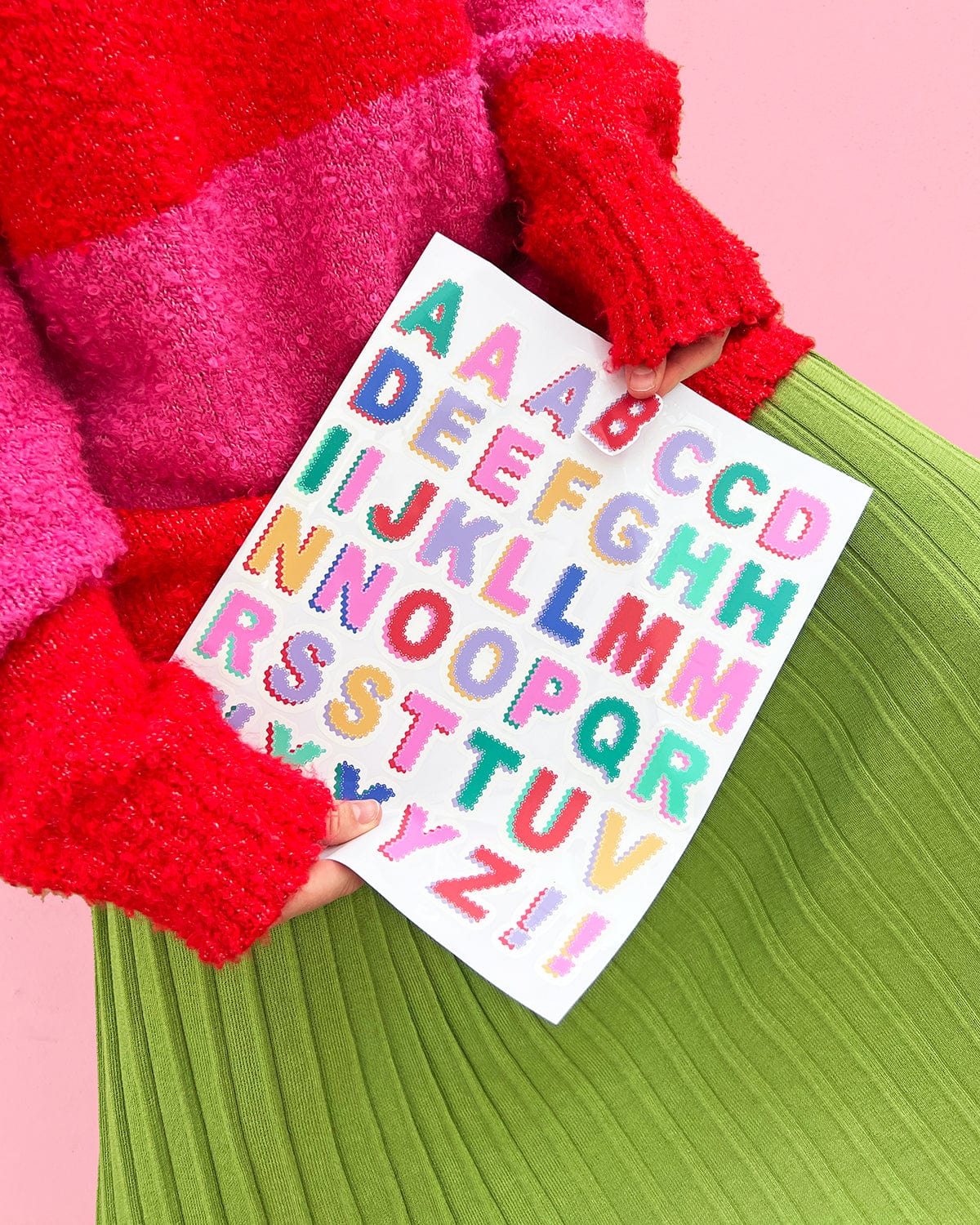 Vinyl Scalloped Letters Sticker Pack