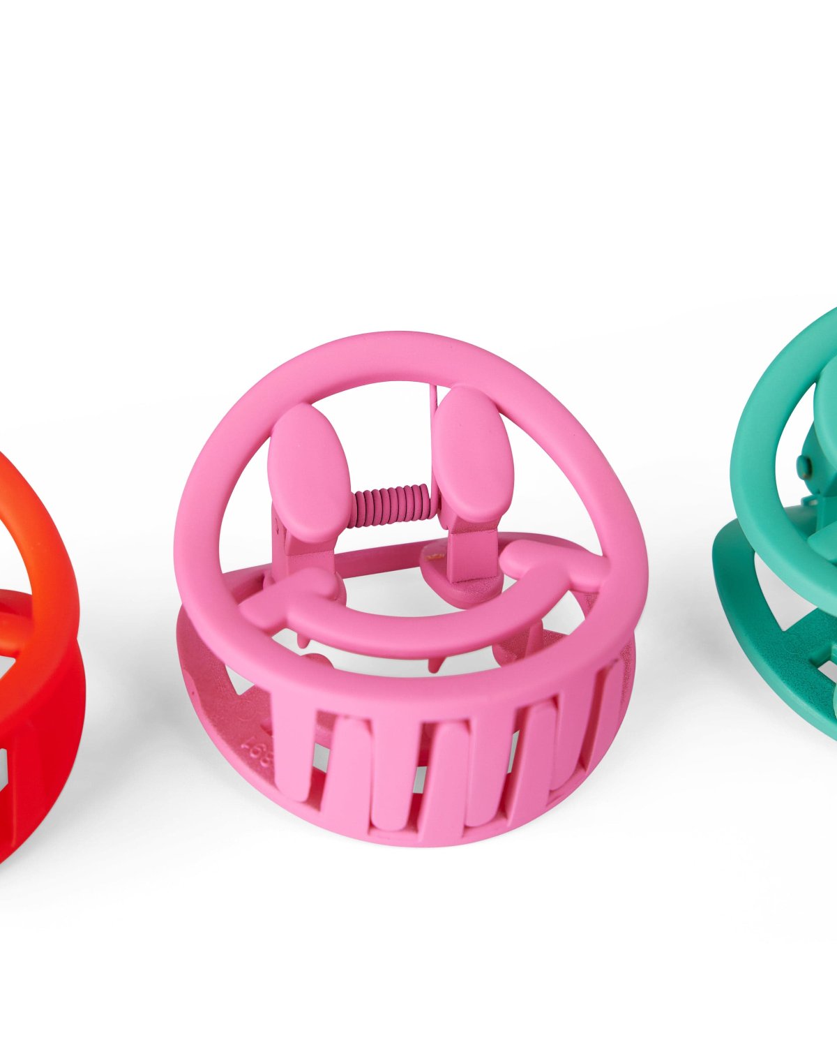 Smiley Hair Claw Clips (set of 3)