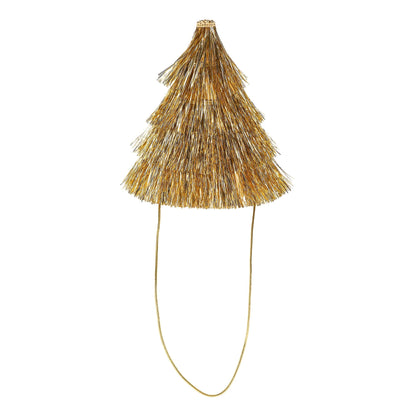 Mini Gold Fringe Party Hats (set of 4)