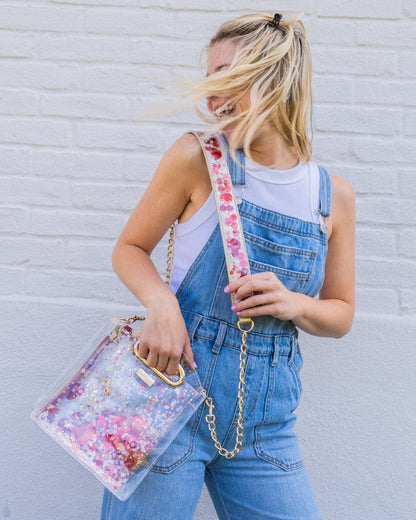 Confetti Strap and Clear Crossbody Bundle