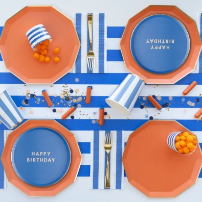 Palisades Blue Signature Happy Birthday Small Plates