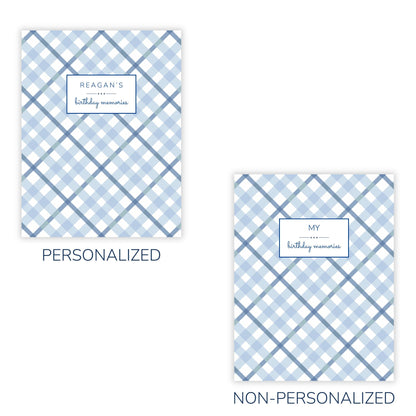 Birthday Memory Book- Blush Stripes