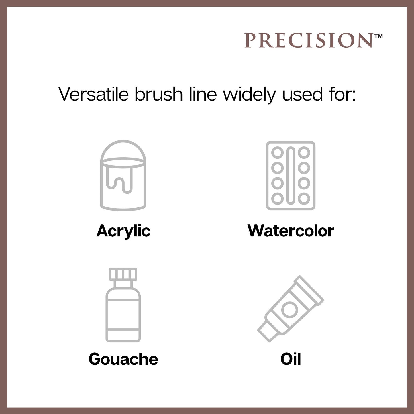 Precision™ Amber Taklon Comfort Handle Brush Set - 12 pc