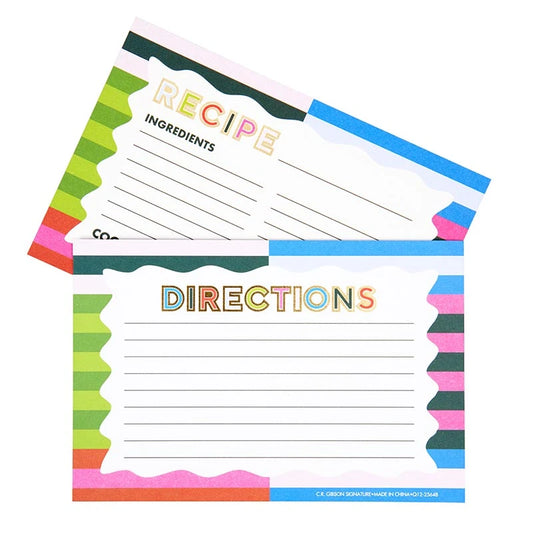 BRIGHT & BOLD Stripe Kitchen Recipe Cards