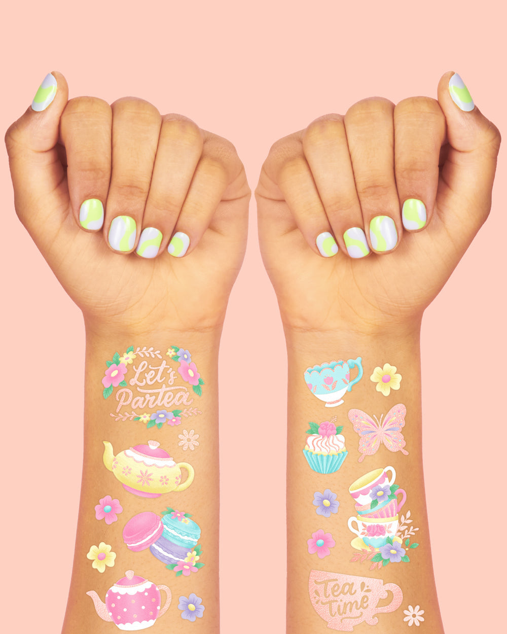 Let's Partea Tats - 61 foil temporary tattoos