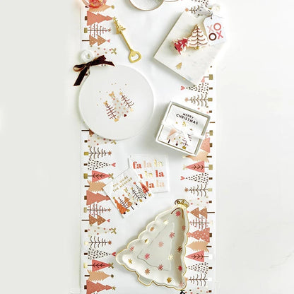 Paper Table Runner - Blush Trees