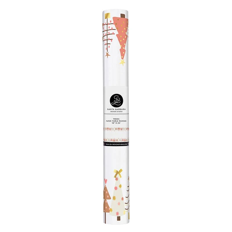 Paper Table Runner - Blush Trees