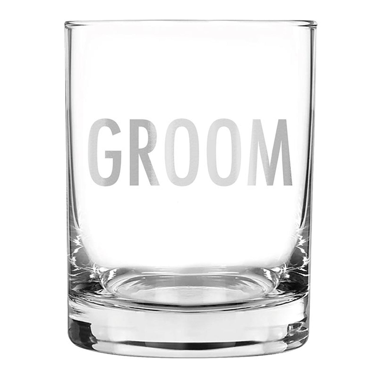 Double Old Fashioned Rocks Glass - Groom