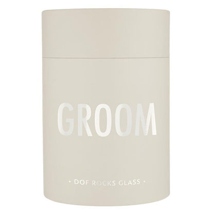 Double Old Fashioned Rocks Glass - Groom