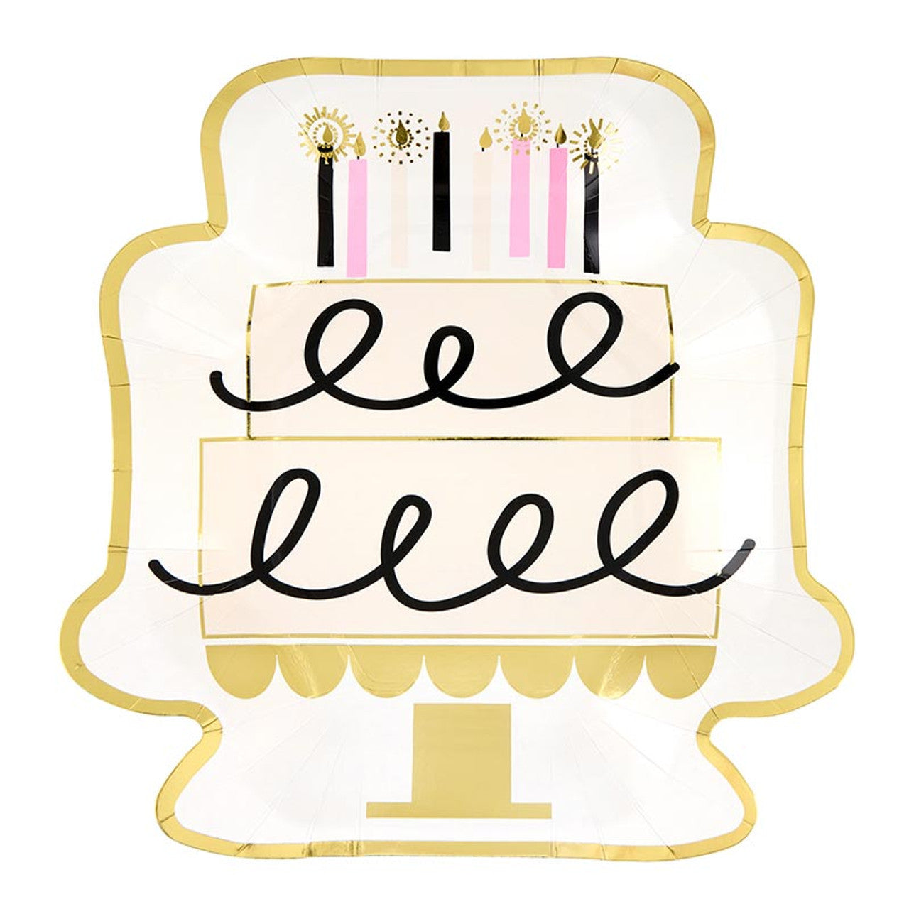 Shaped Paper Plates - Cake