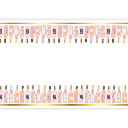 Foil Table Runner - Champagne Bottles