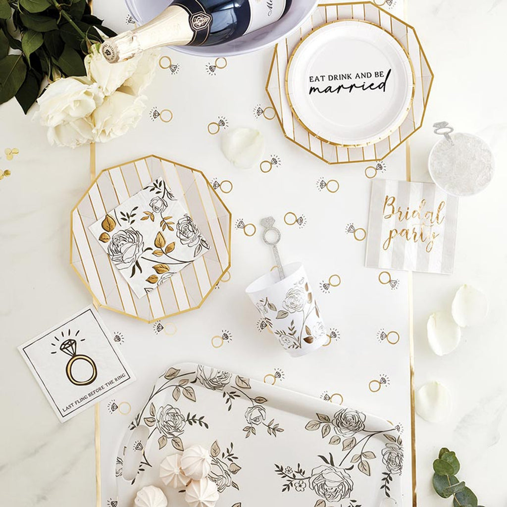 Foil Table Runner - Rings