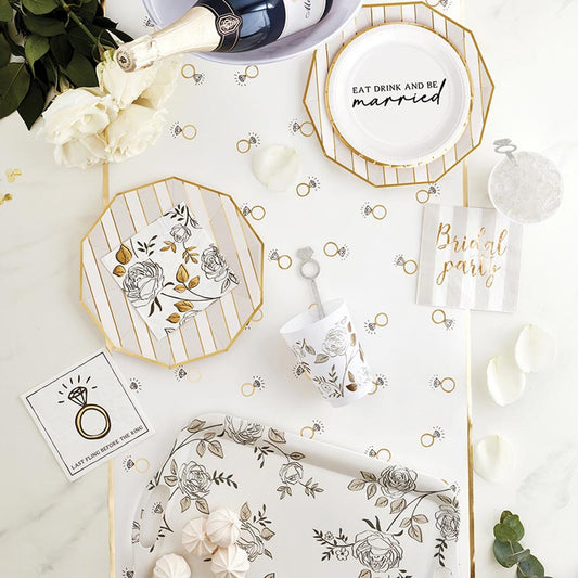 Foil Table Runner - Rings