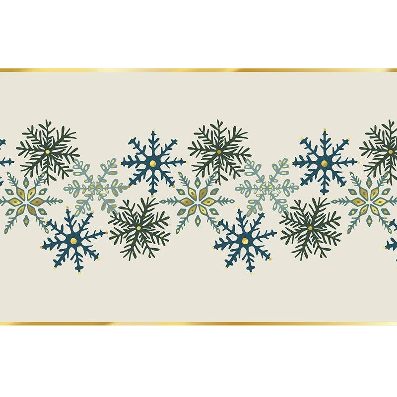 Paper Table Runner - Blue Snowflakes