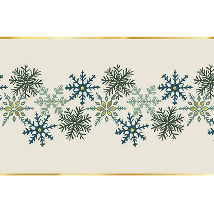 Paper Table Runner - Blue Snowflakes