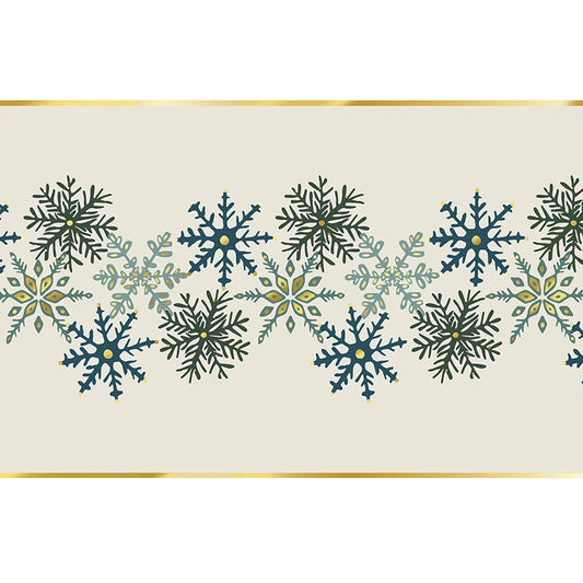 Paper Table Runner - Blue Snowflakes