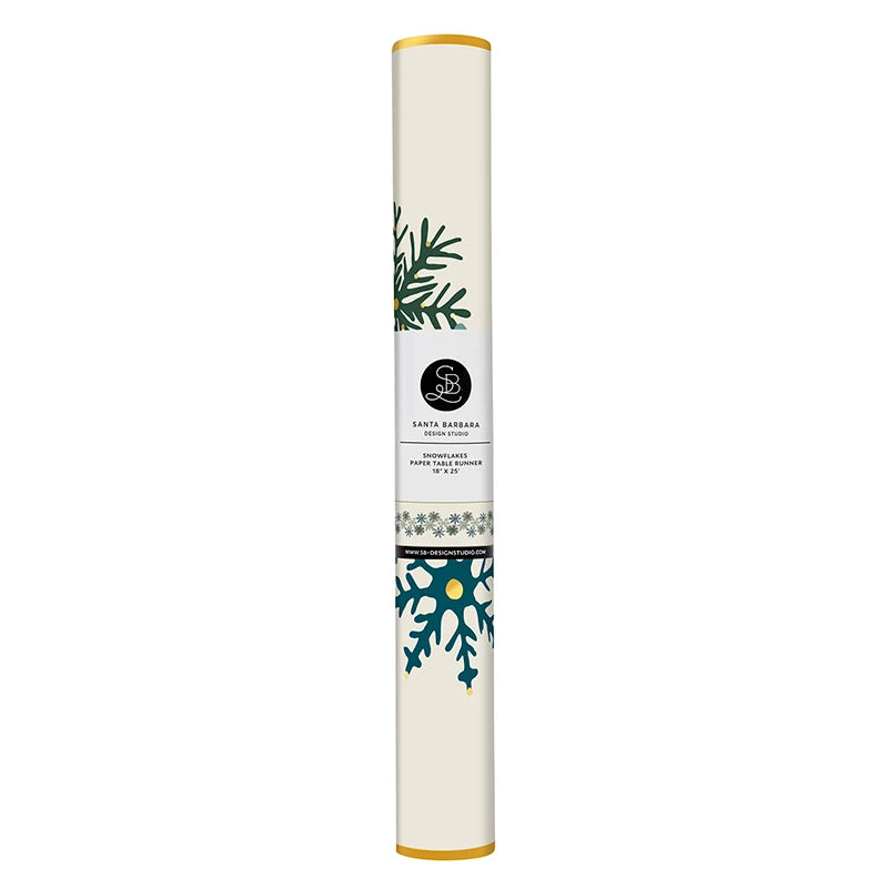 Paper Table Runner - Blue Snowflakes