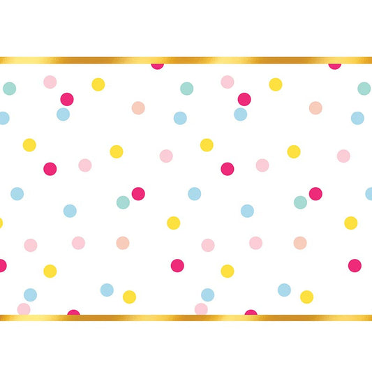 Foil Paper Table Runner - Confetti Polka Dot