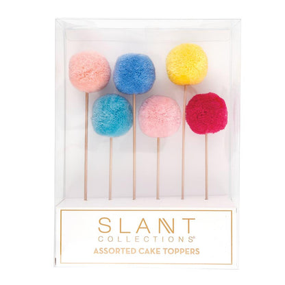 Pom Pom Cake Topper - Confetti