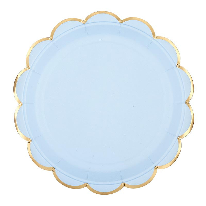 Foil Round Scalloped Paper Plates - Confetti Colors - 8ct