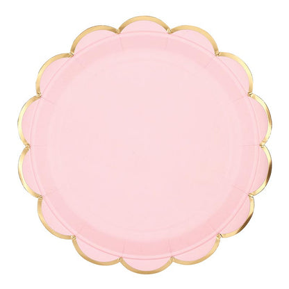 Foil Round Scalloped Paper Plates - Confetti Colors - 8ct