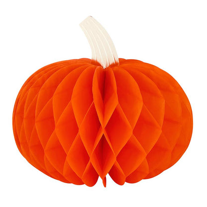Honeycomb Decoration - Orange Pumpkin - Set of 2