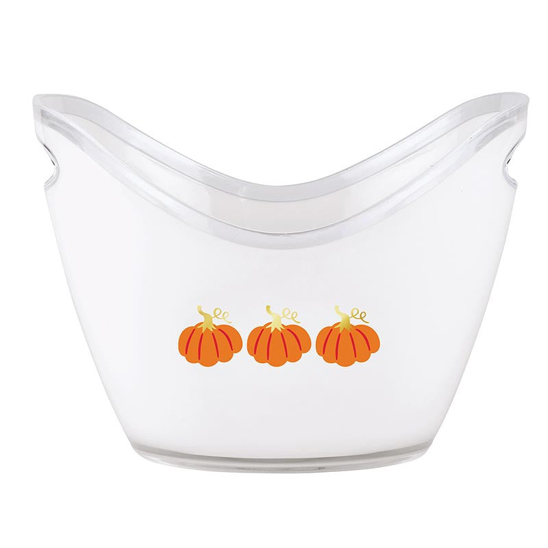 Acrylic Beverage Bucket - Pumpkins