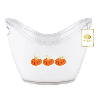 Acrylic Beverage Bucket - Pumpkins