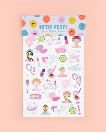 Spa Day Tats - 62 foil temporary tattoos