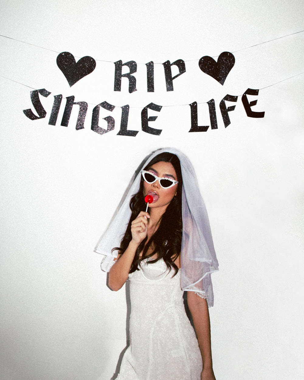 RIP Single Life Banner - black glitter banner – The Paperly & Co.