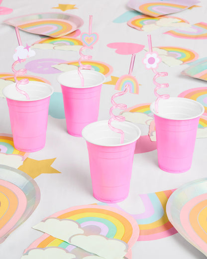 Rainbow Straws - 16 reusable straws