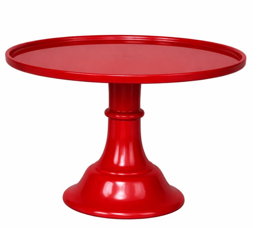 Large Cherry Red Pedestal Melamine Cake Stand