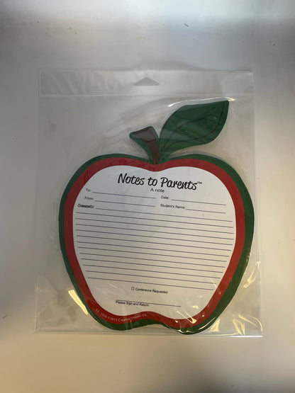 SHAPES ETC. Red Apple Blank Pad - Notes to Parents