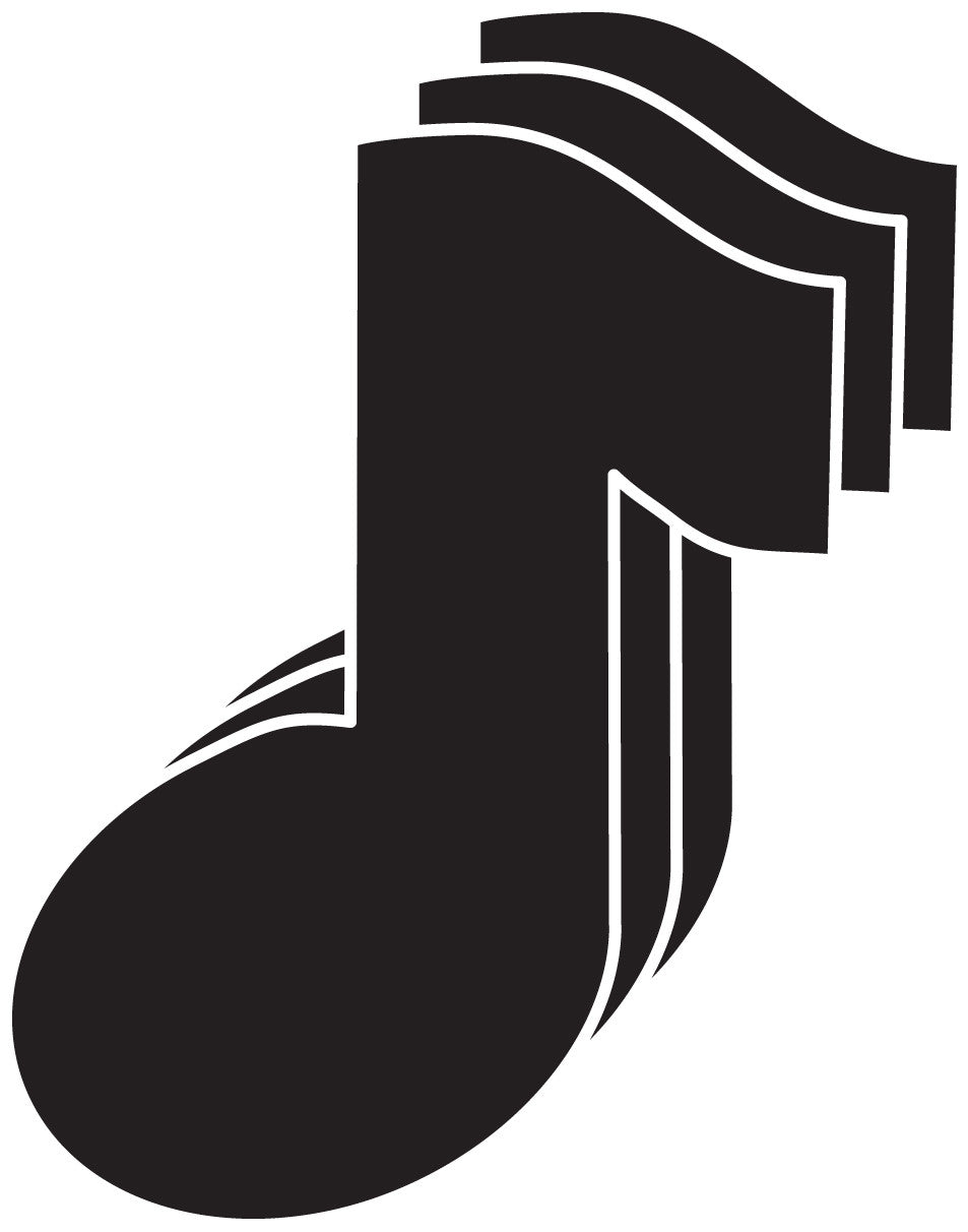 SHAPES ETC. Small Single Color Cut-Out - Music Note