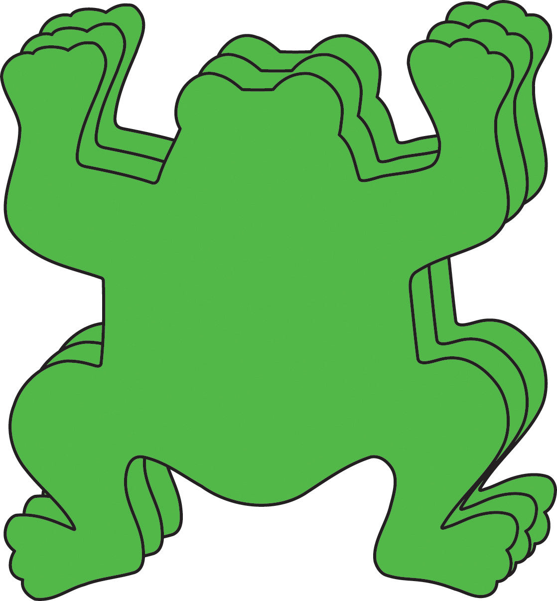 SHAPES ETC. Small Single Color Cut-Out - Frog