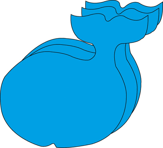 SHAPES ETC. Small Single Color Cut-Out - Whale