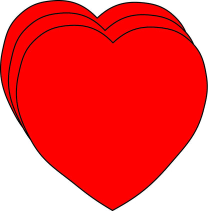 SHAPES ETC. Small Single Color Cut-Out - Heart