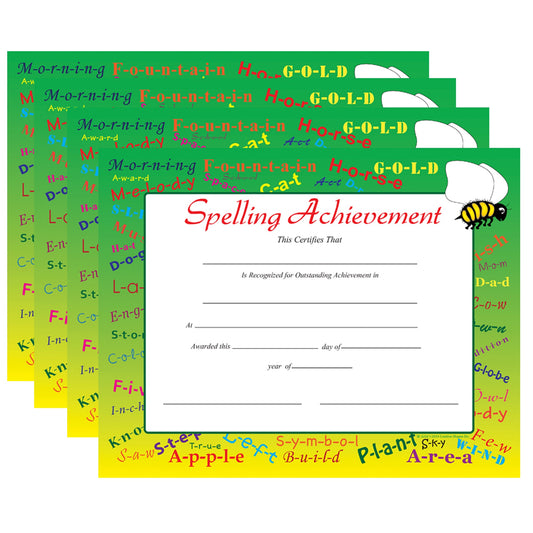 SHAPES ETC. Recognition Certificate - Spelling Achievement