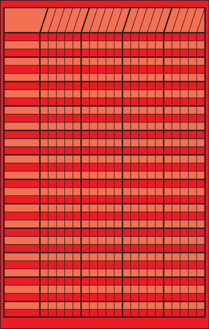 SHAPES ETC. Small Incentive Chart - Red