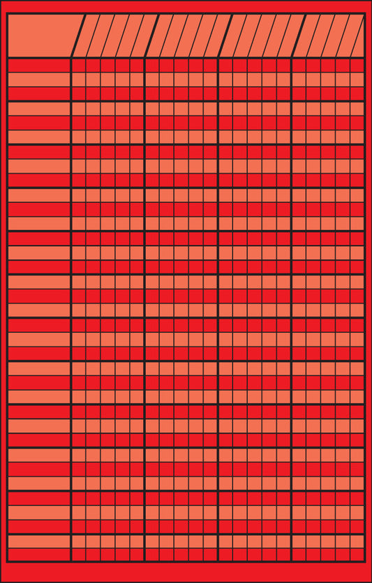 SHAPES ETC. Small Incentive Chart - Red