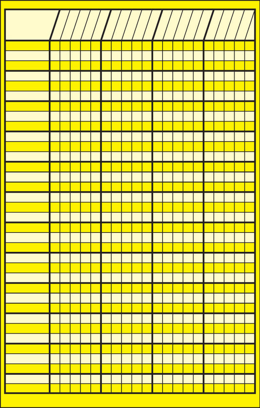 SHAPES ETC. Small Incentive Chart - Yellow