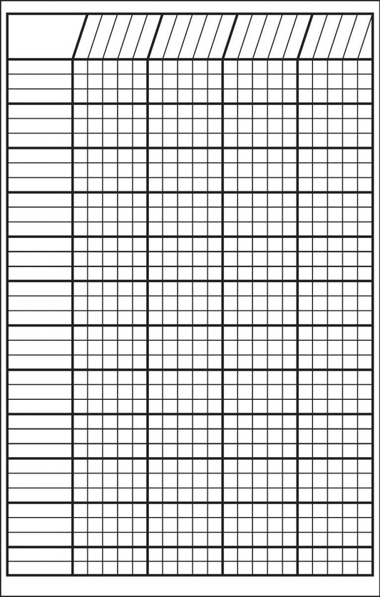 SHAPES ETC. Small Incentive Chart - White