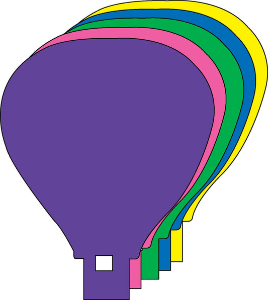 SHAPES ETC. Small Assorted Color Creative Foam Cut-Outs - Hot Air Balloon