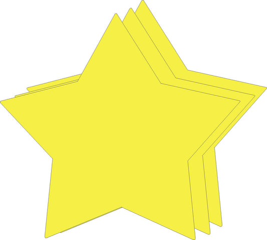 SHAPES ETC. Star Bright Neon Single Color Super Cut-Outs- 8” x 8”