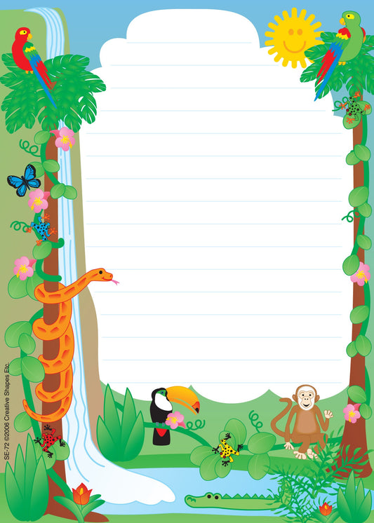 SHAPES ETC. Large Notepad - Rainforest / Lined