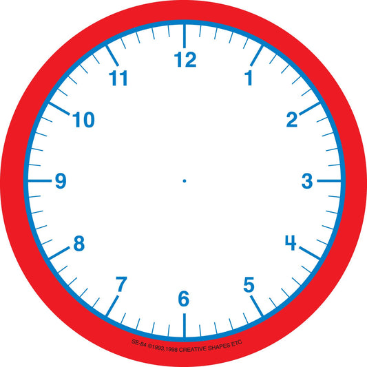 SHAPES ETC. Large Notepad - Clock