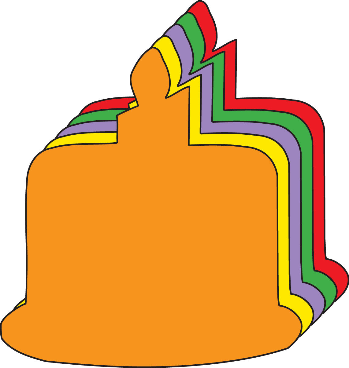 SHAPES ETC. Large Assorted Color Creative Foam Cut-Outs - Birthday Cake