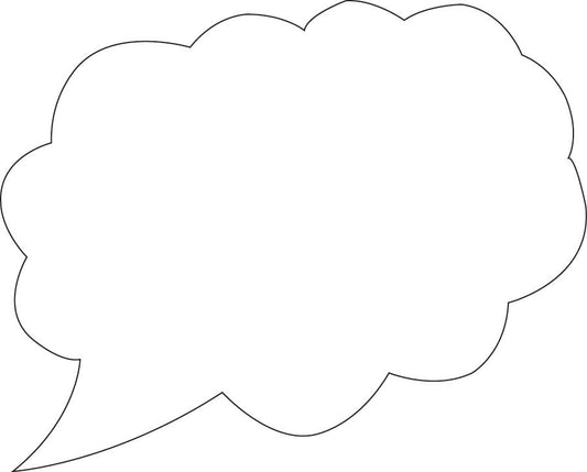 SHAPES ETC. Sticky Shape Notepad - Speech Bubble