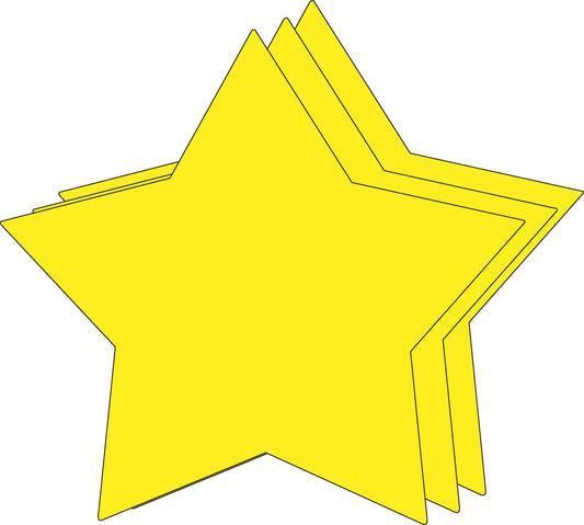 SHAPES ETC. Star Single Color Super Cut-Outs- 8” x 8”