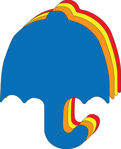 SHAPES ETC. Super Cut-Outs - Assorted Color Umbrella